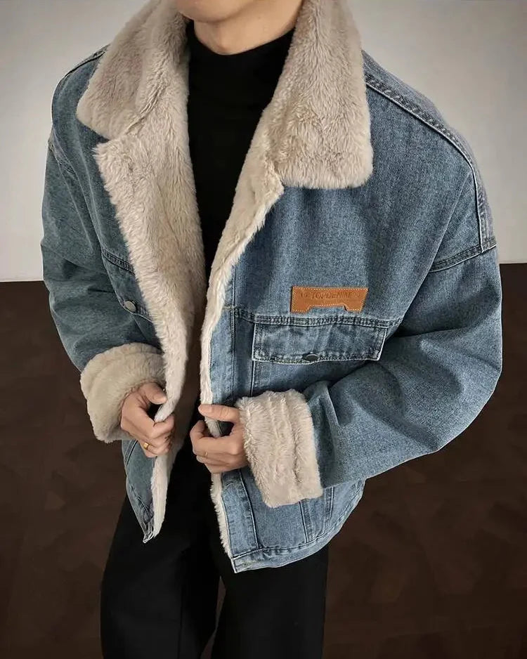 Dorvelli | Men’s Sherpa Lined Denim Jacket
