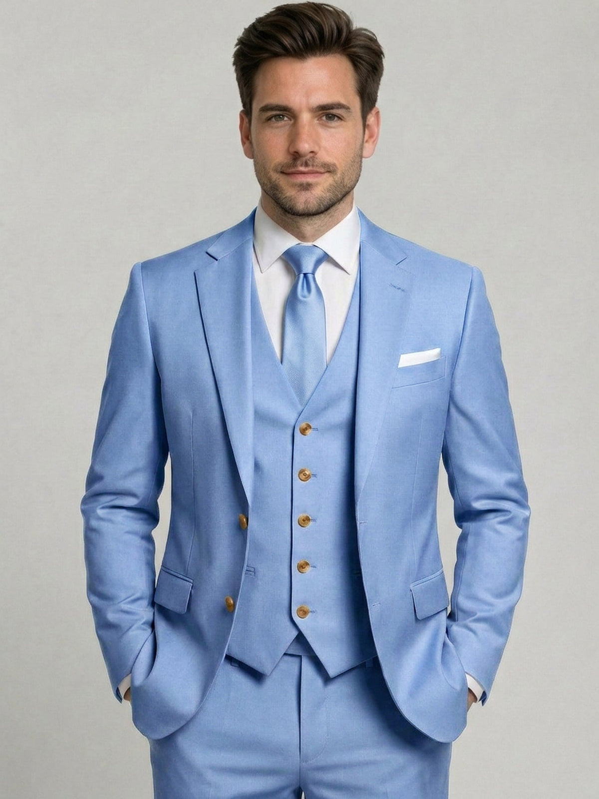 Dorvelli | Men's Two-Button 3-Piece Suit