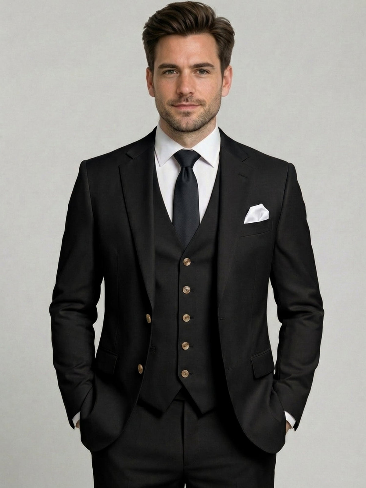 Dorvelli | Men's Two-Button 3-Piece Suit