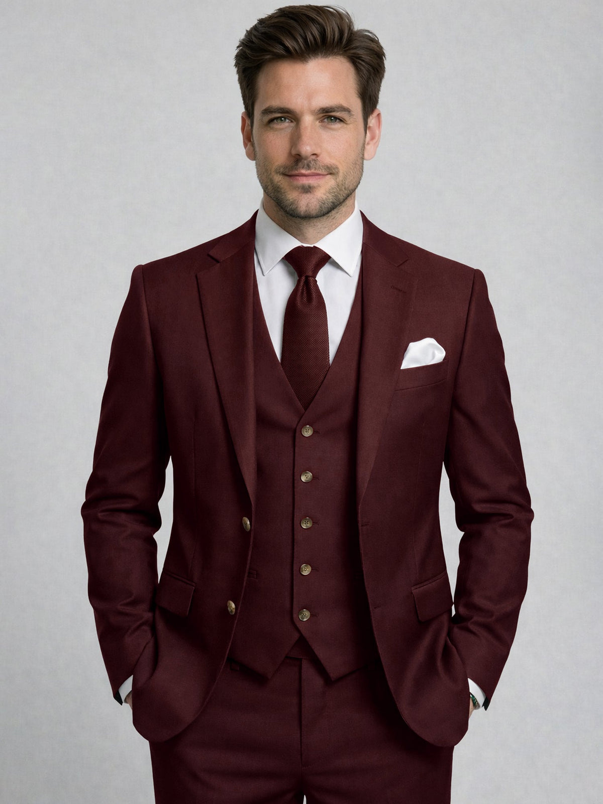 Dorvelli | Men's Two-Button 3-Piece Suit