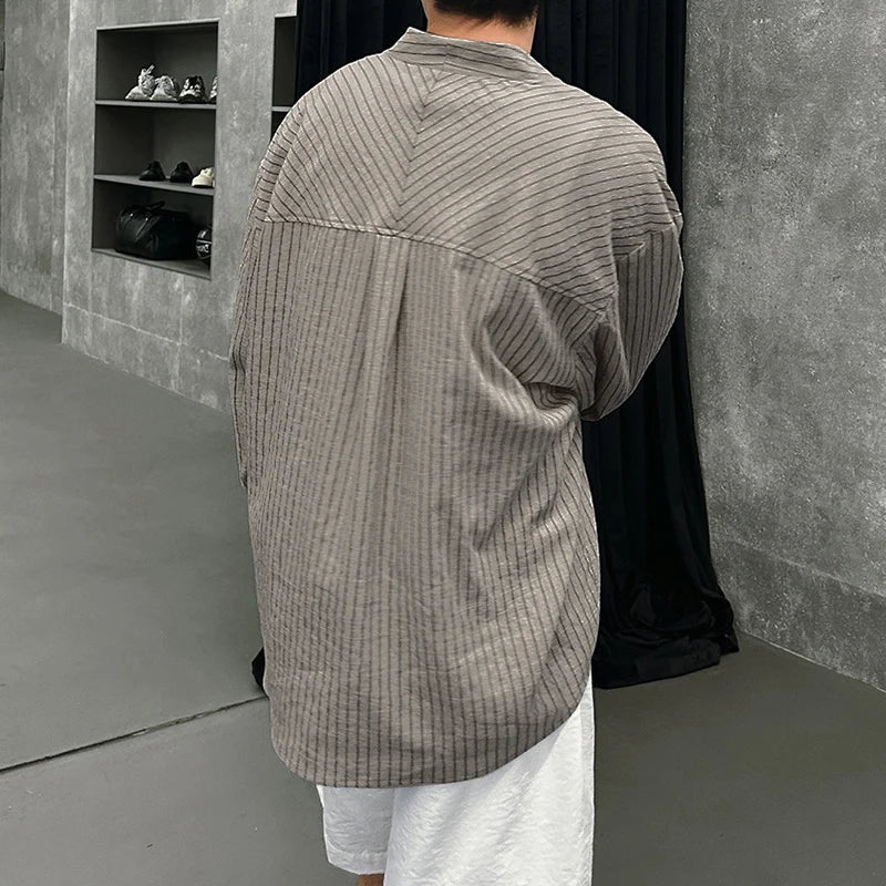 Dorvelli | Men’s V Neck Striped Shirt