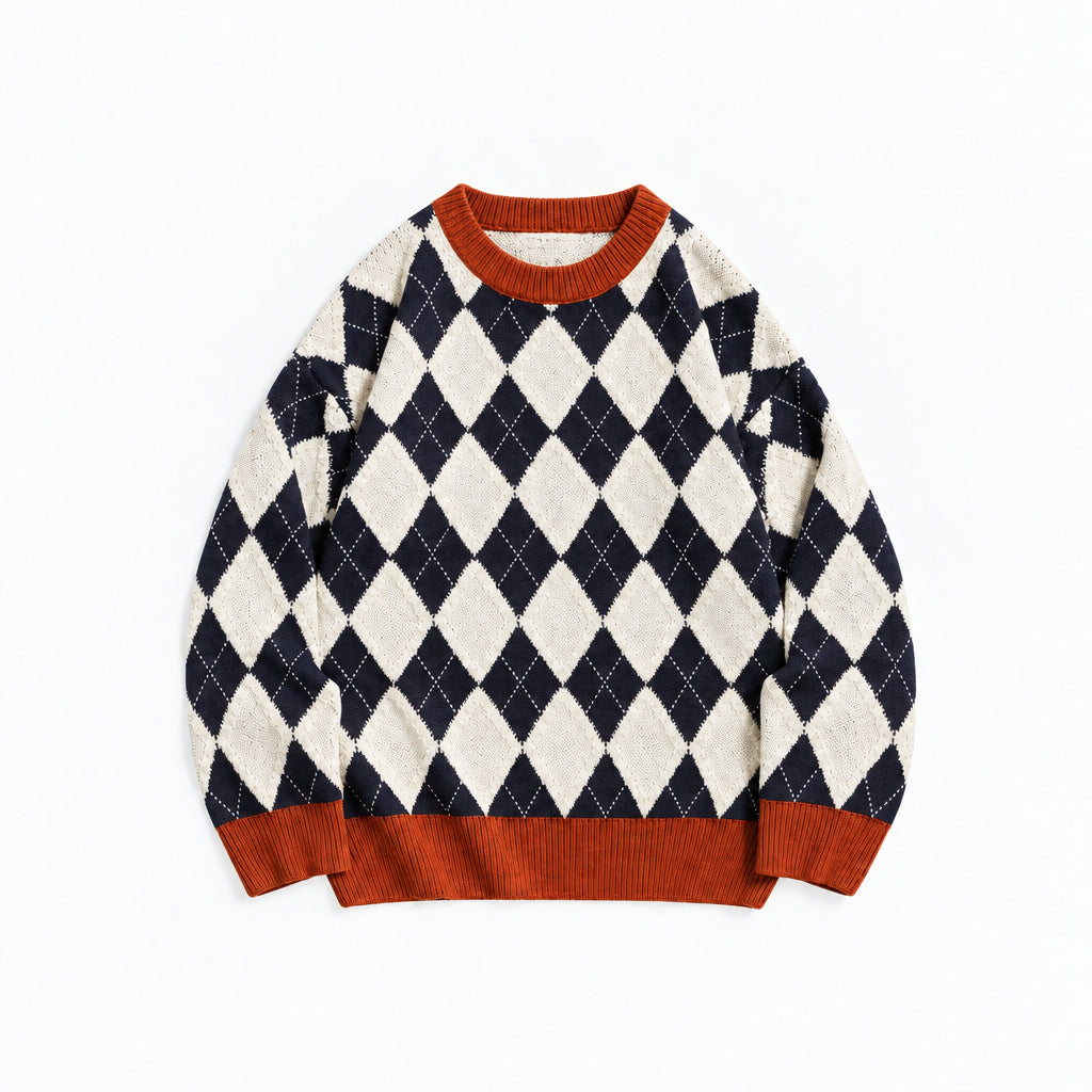 Dorvelli | Men's Winter Argyle Sweater