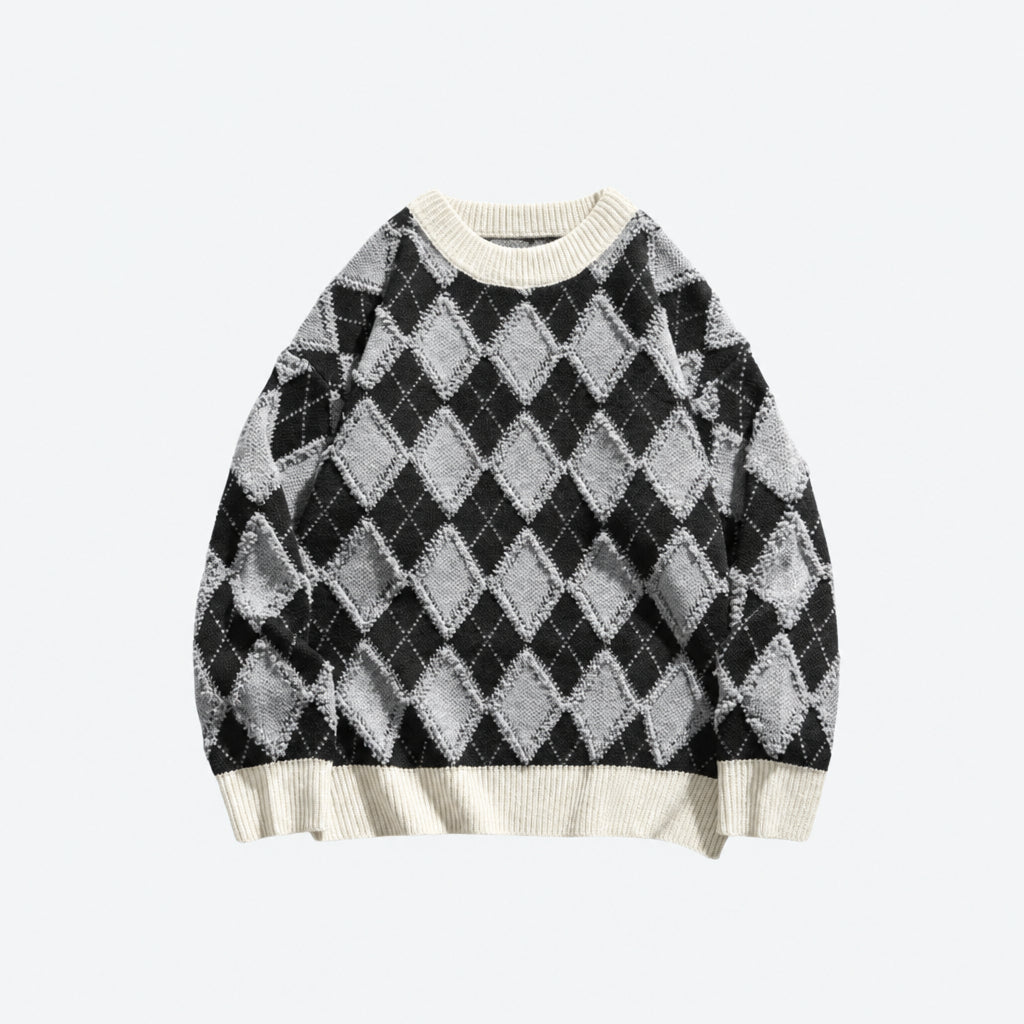 Dorvelli | Men's Winter Argyle Sweater