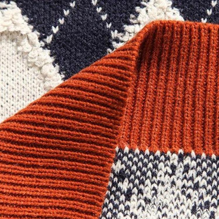 Dorvelli | Men's Winter Argyle Sweater