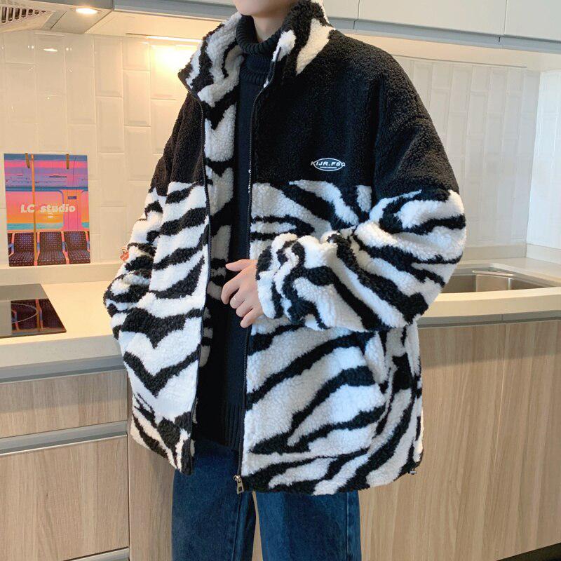 Dorvelli | Men’s Zebra Print Fleece Jacket