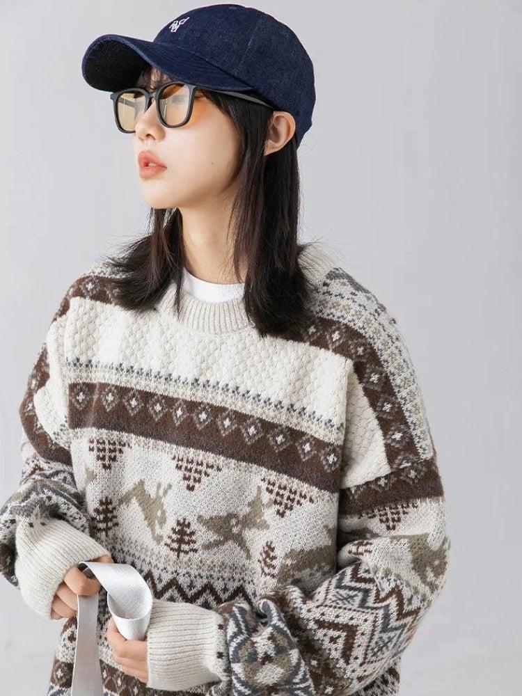 Dorvelli | Men’s Zigzag Rabbit Knit Sweater
