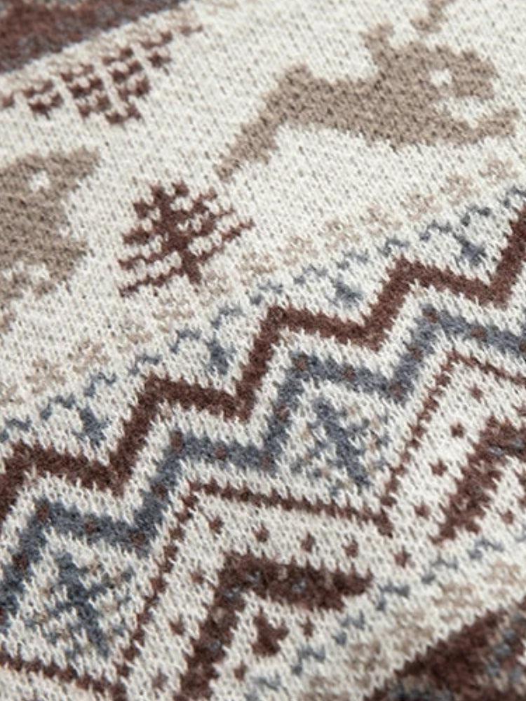 Dorvelli | Men’s Zigzag Rabbit Knit Sweater