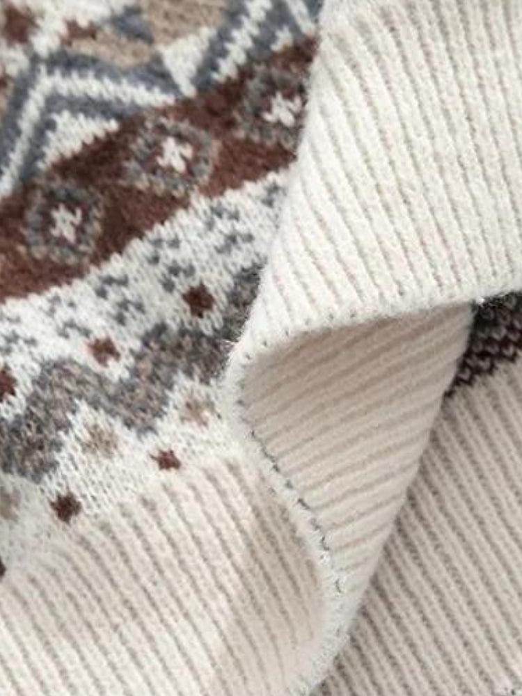 Dorvelli | Men’s Zigzag Rabbit Knit Sweater