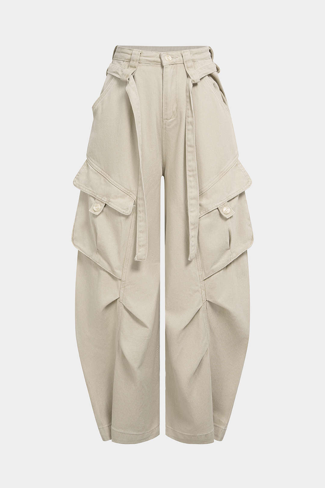 Dorvelli | Women's Belted Pocket Wide Leg Jeans