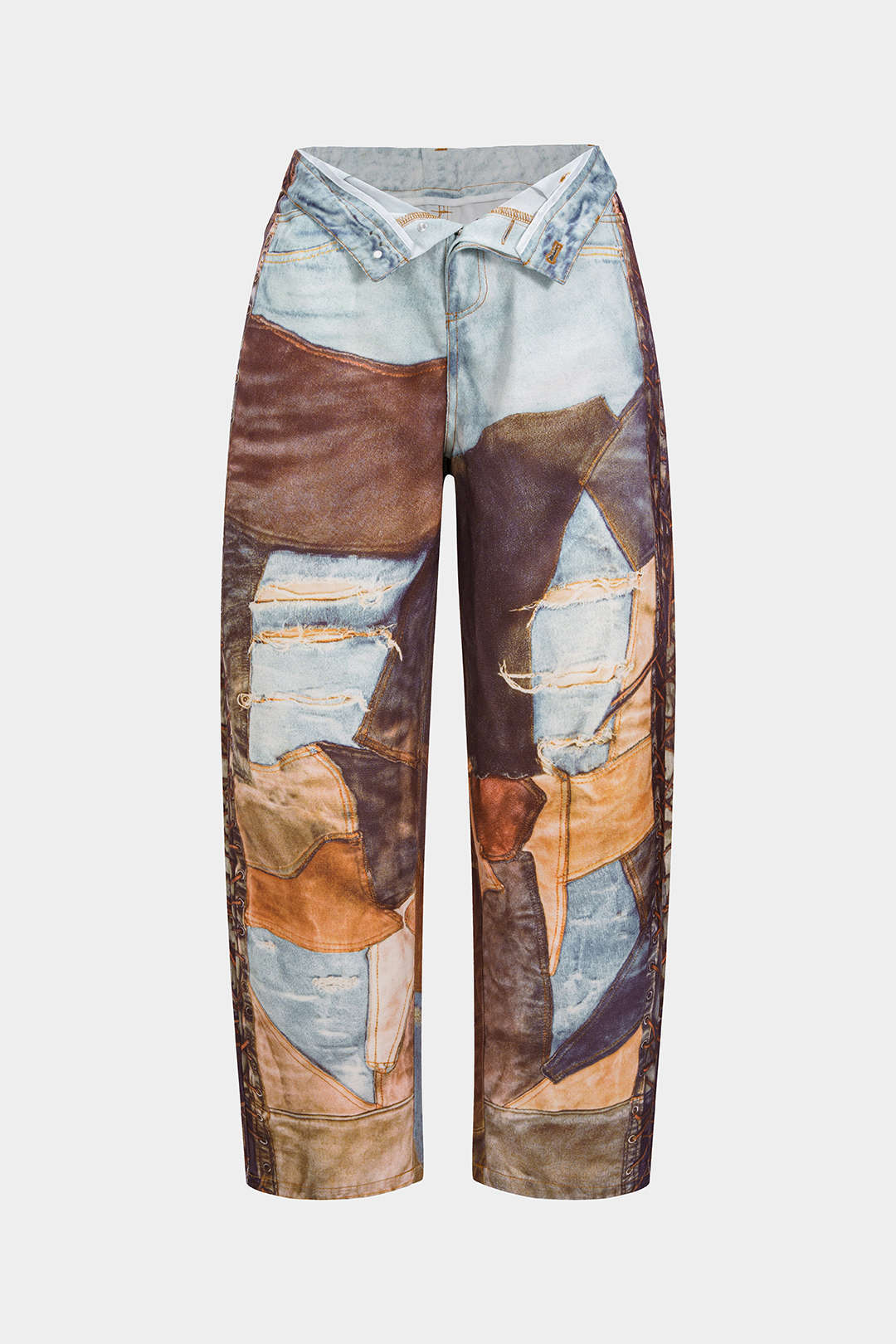 Dorvelli | Women's Button Detail Wide Leg Trousers