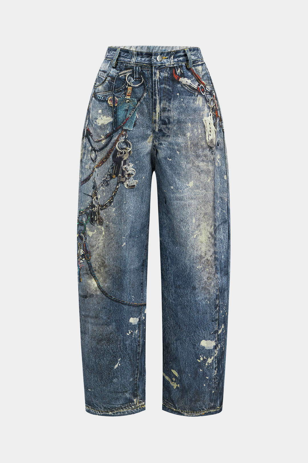 Dorvelli | Women's Button Detail Wide Leg Trousers