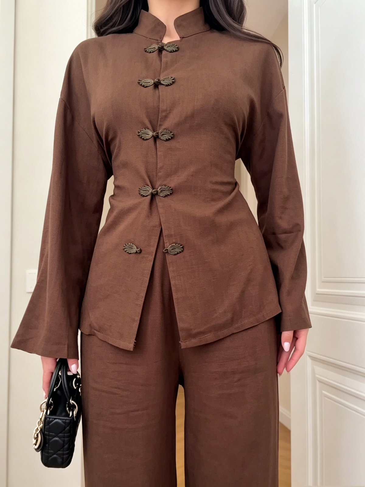 Dorvelli | Women's Button Shirt and Pants Set