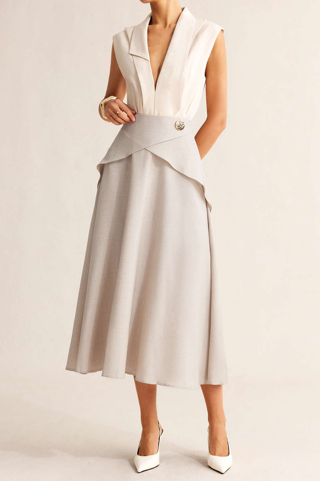 Dorvelli | Women's Elegant High Waist Ruched Skirt