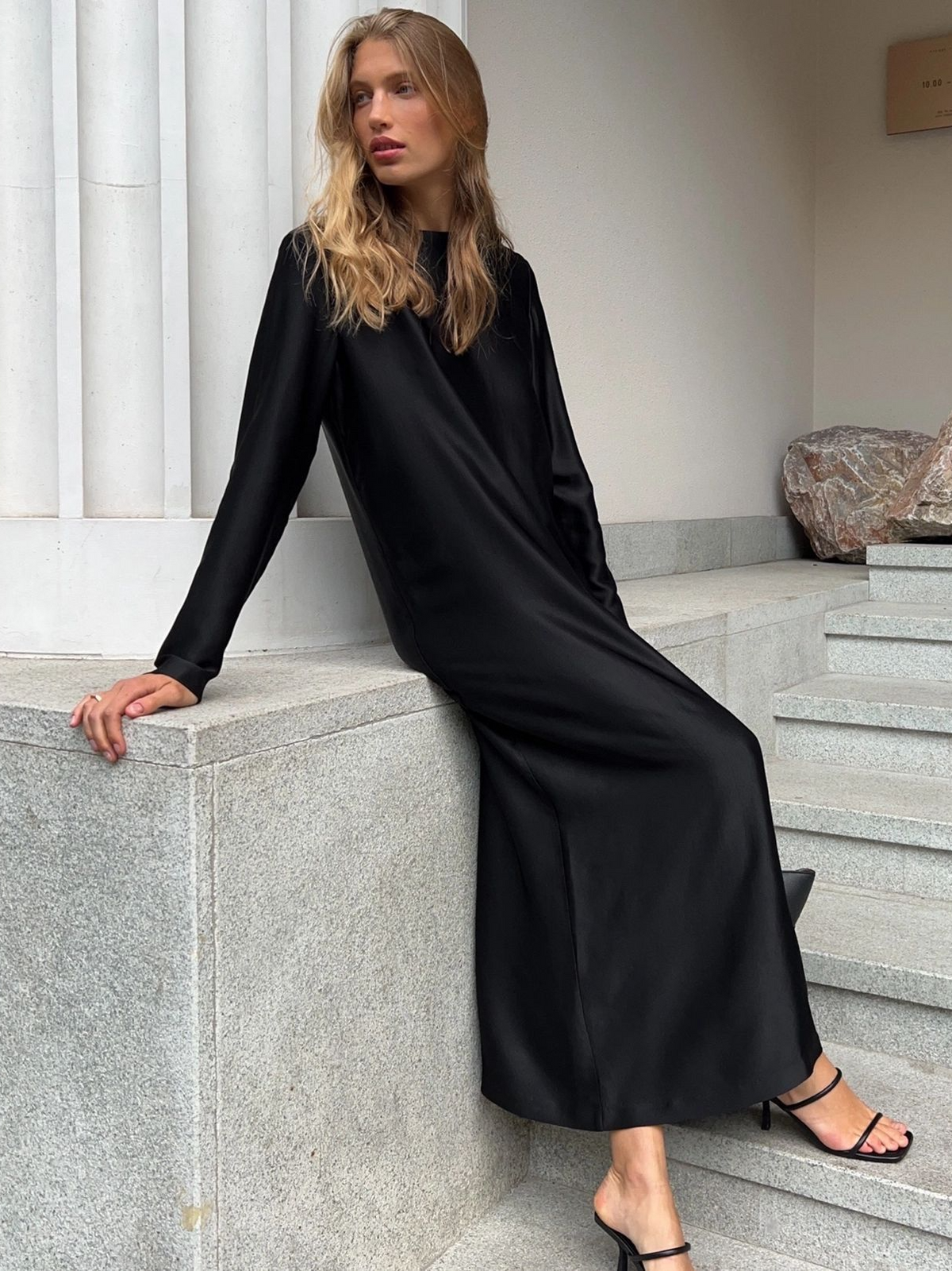 Dorvelli | Women’s Elegant Split Satin Maxi Dress
