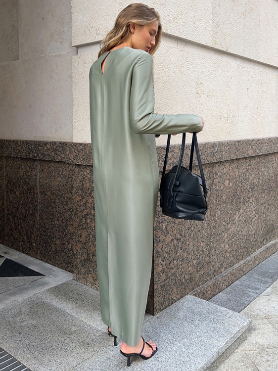 Dorvelli | Women’s Elegant Split Satin Maxi Dress