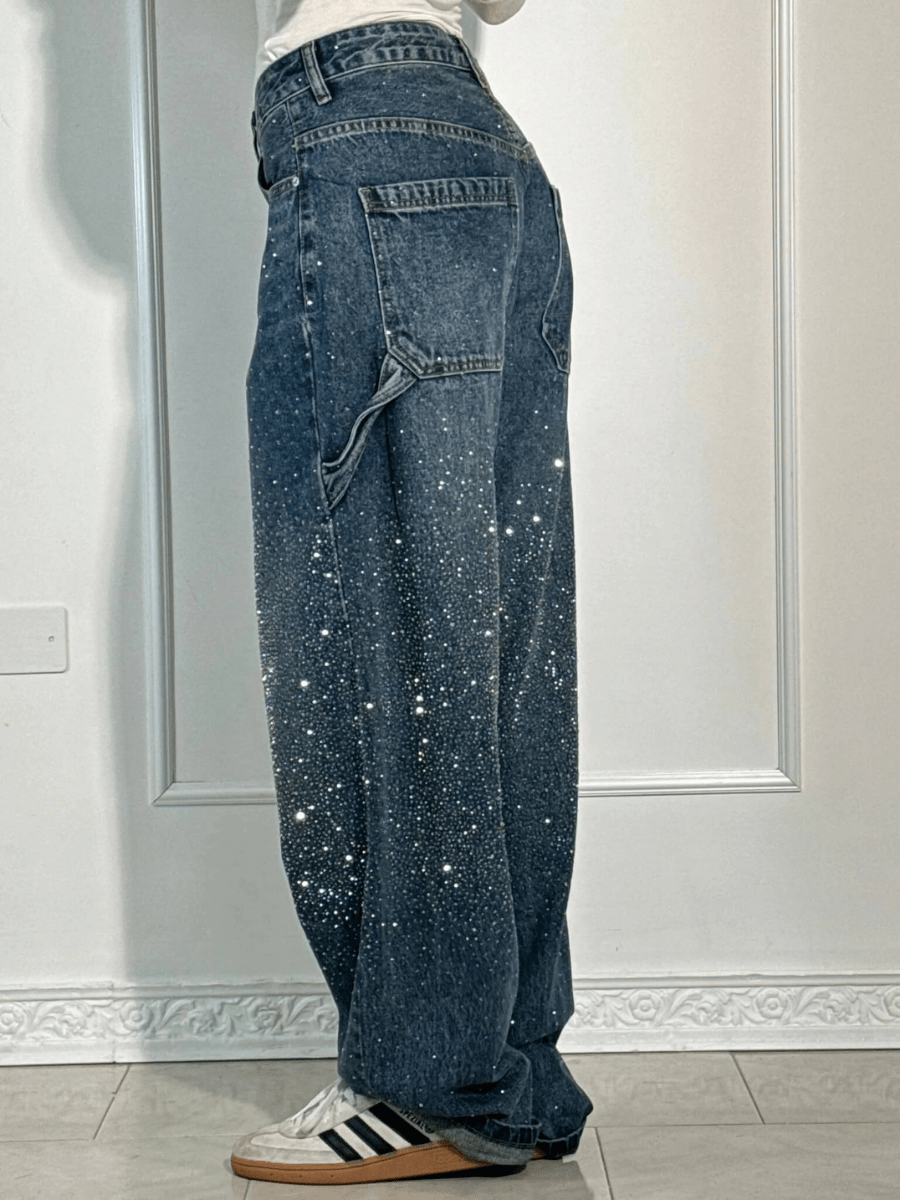 Dorvelli | Women’s Glitter Carpenter Balloon Jeans