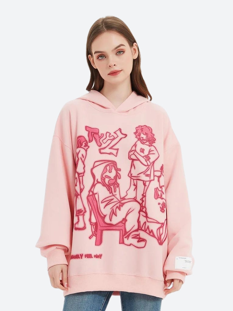 Dorvelli | Women’s Harajuku Character Graphic Hoodie