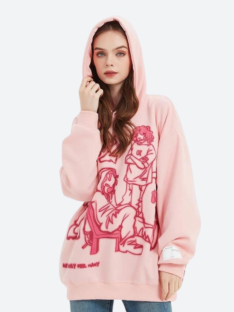Dorvelli | Women’s Harajuku Character Graphic Hoodie