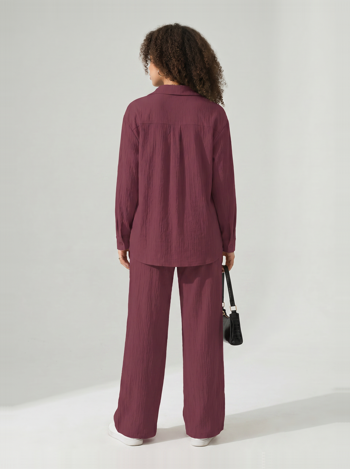 Dorvelli | Women’s High Waist Crinkle Two-Piece Set