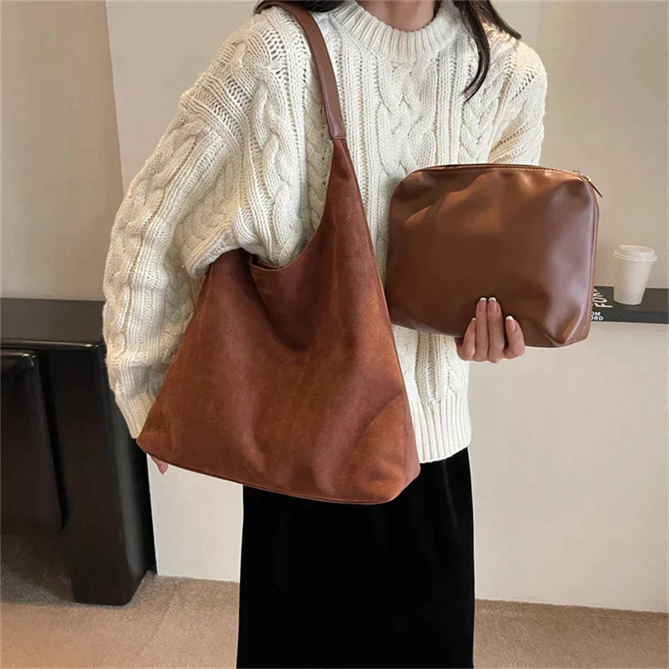 Dorvelli | Women’s Large Capacity Suede Shoulder Bag
