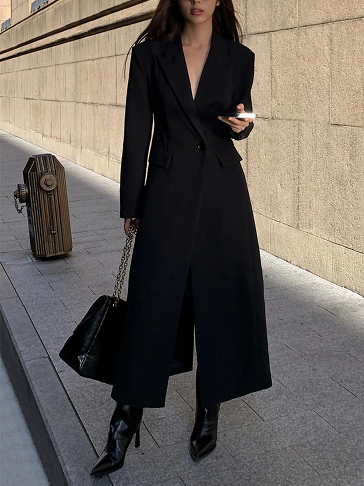 Dorvelli | Women's Long Tailored Blazer Coat