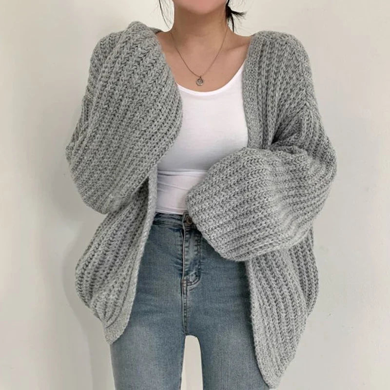 Dorvelli | Women’s Loose Fit Chunky Knit Cardigan