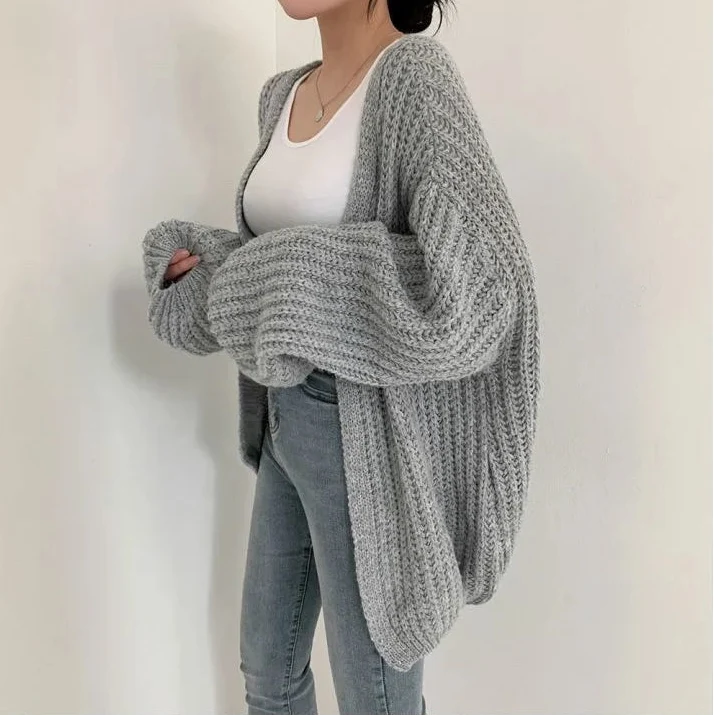Dorvelli | Women’s Loose Fit Chunky Knit Cardigan