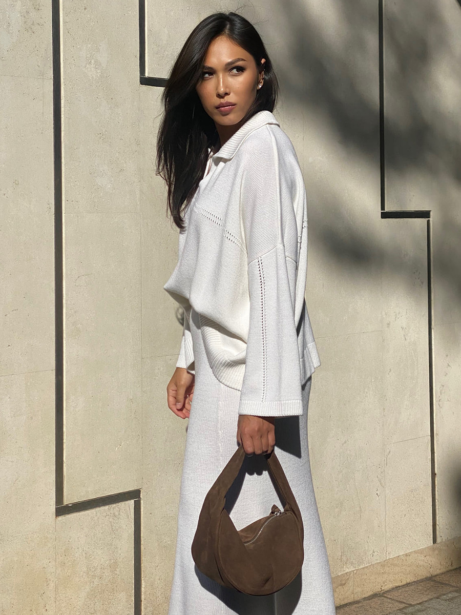 Dorvelli | Women’s Medium Stretch V-Neck Knit Set