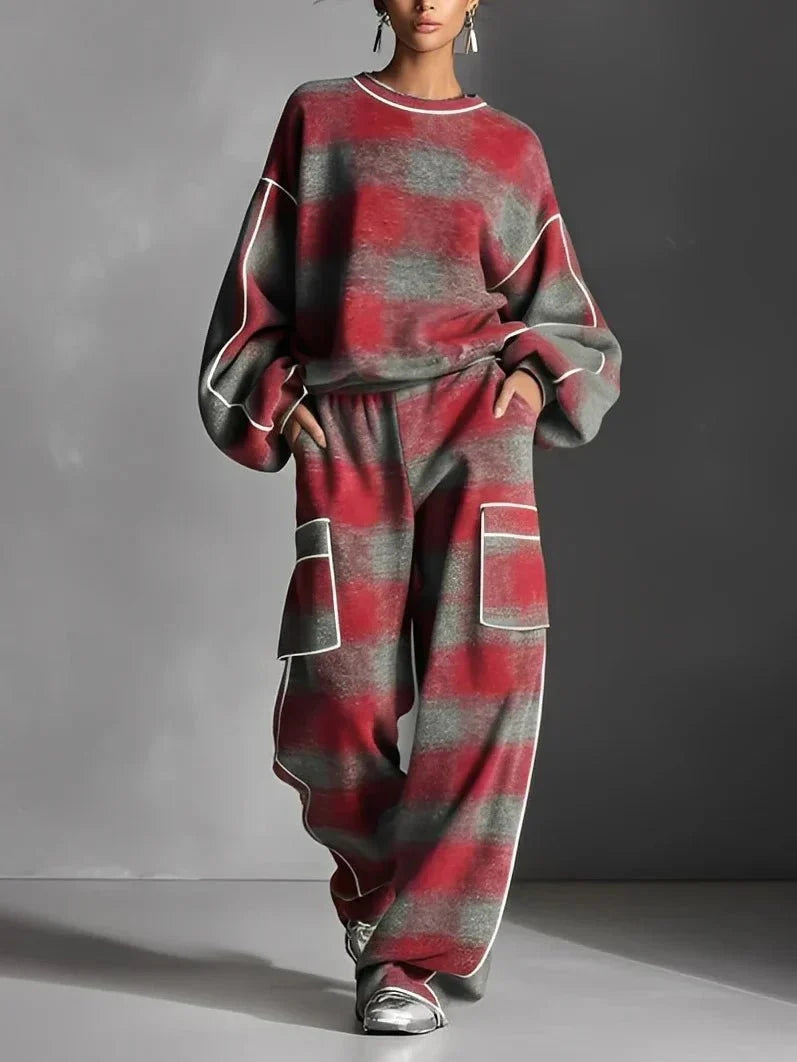 Dorvelli | Women’s Plaid Two Piece Lounge Set