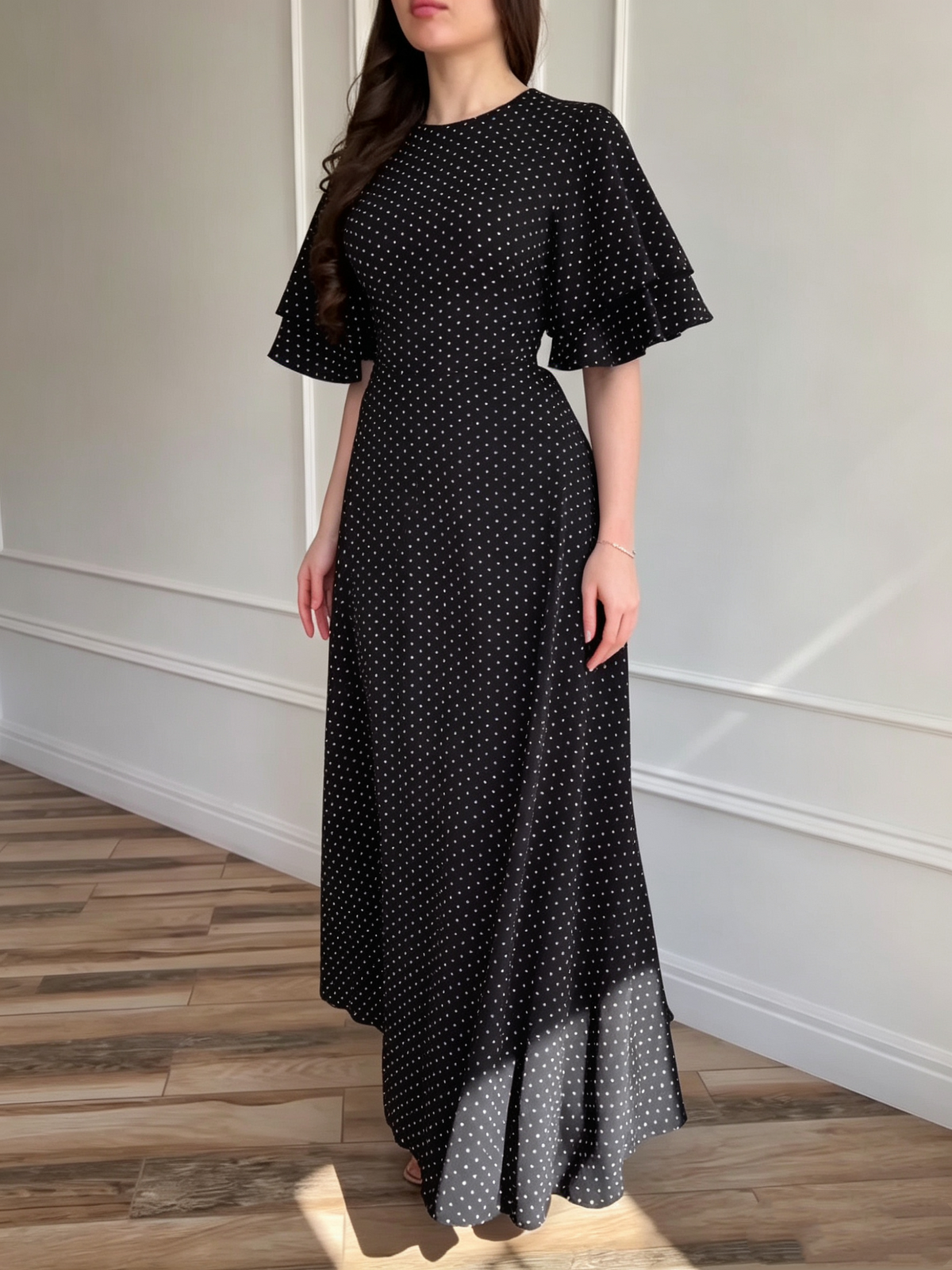 Dorvelli | Women's Polka Dot Long Maxi Dress