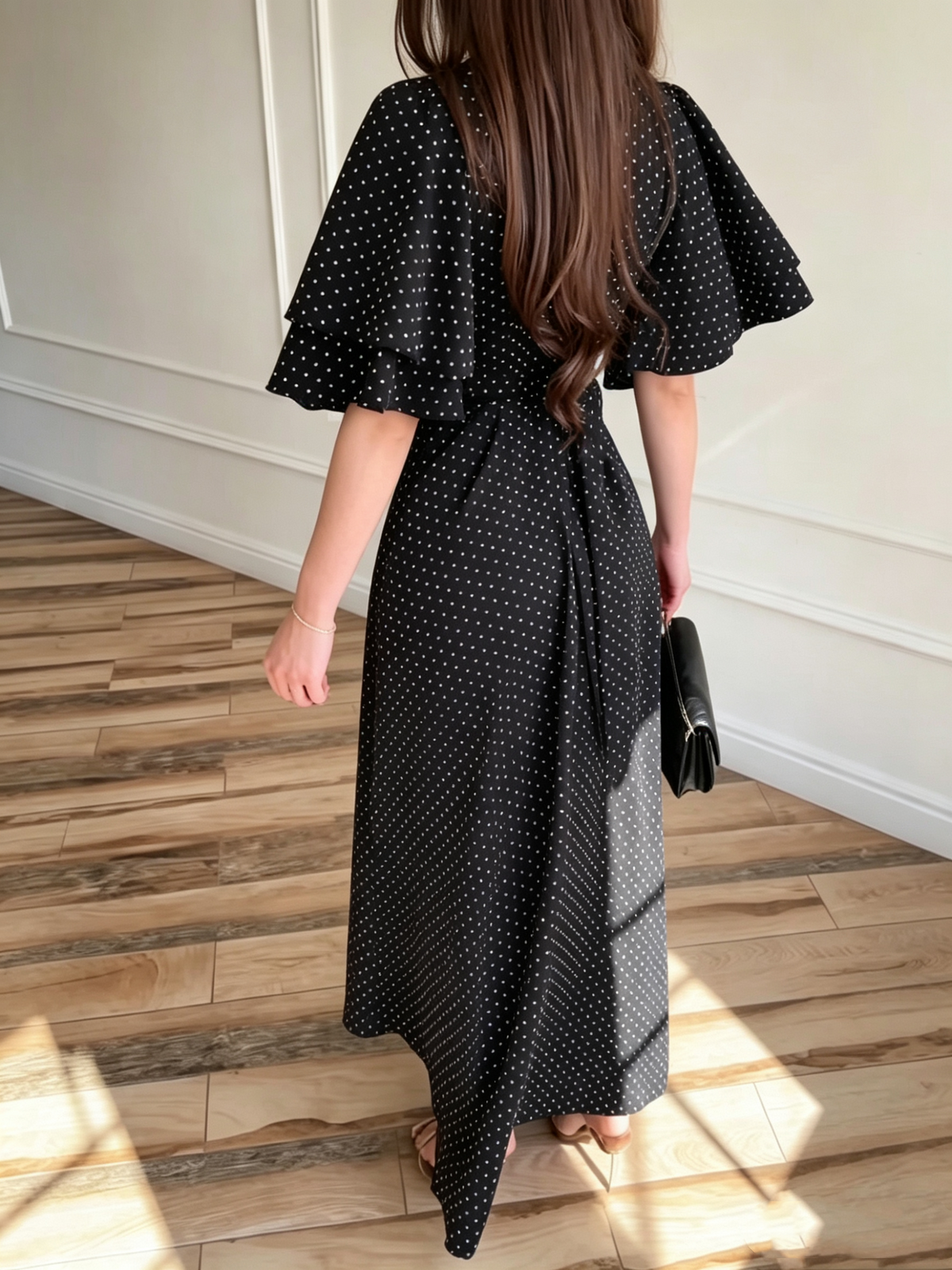 Dorvelli | Women's Polka Dot Long Maxi Dress