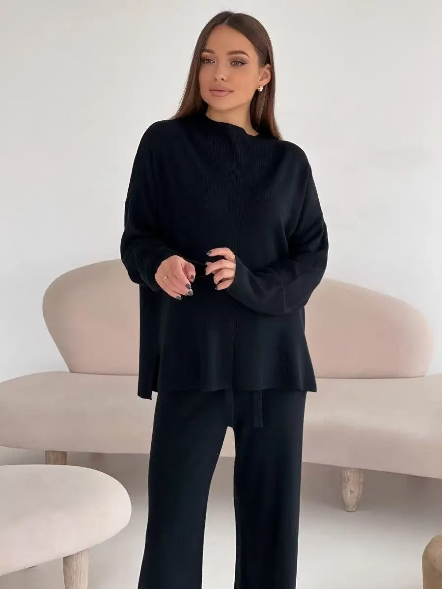Dorvelli | Women's Split Hem Knit Two-Piece Set