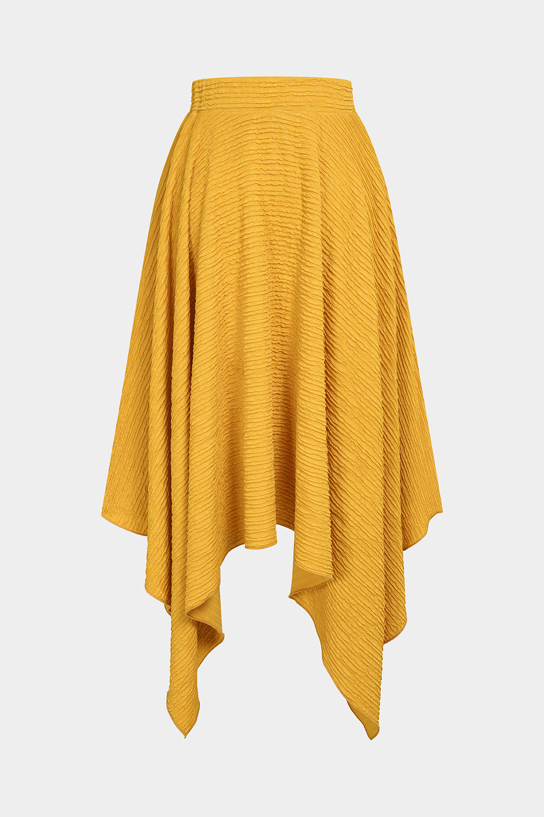Dorvelli | Women's Textured High Waist Asymmetrical Skirt