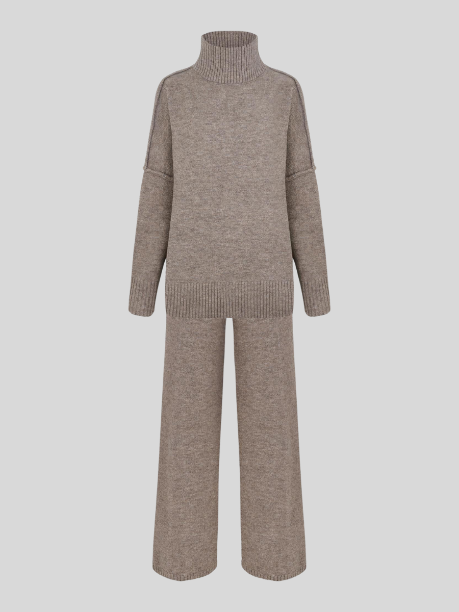 Dorvelli | Women’s Turtleneck Knit Pants Set