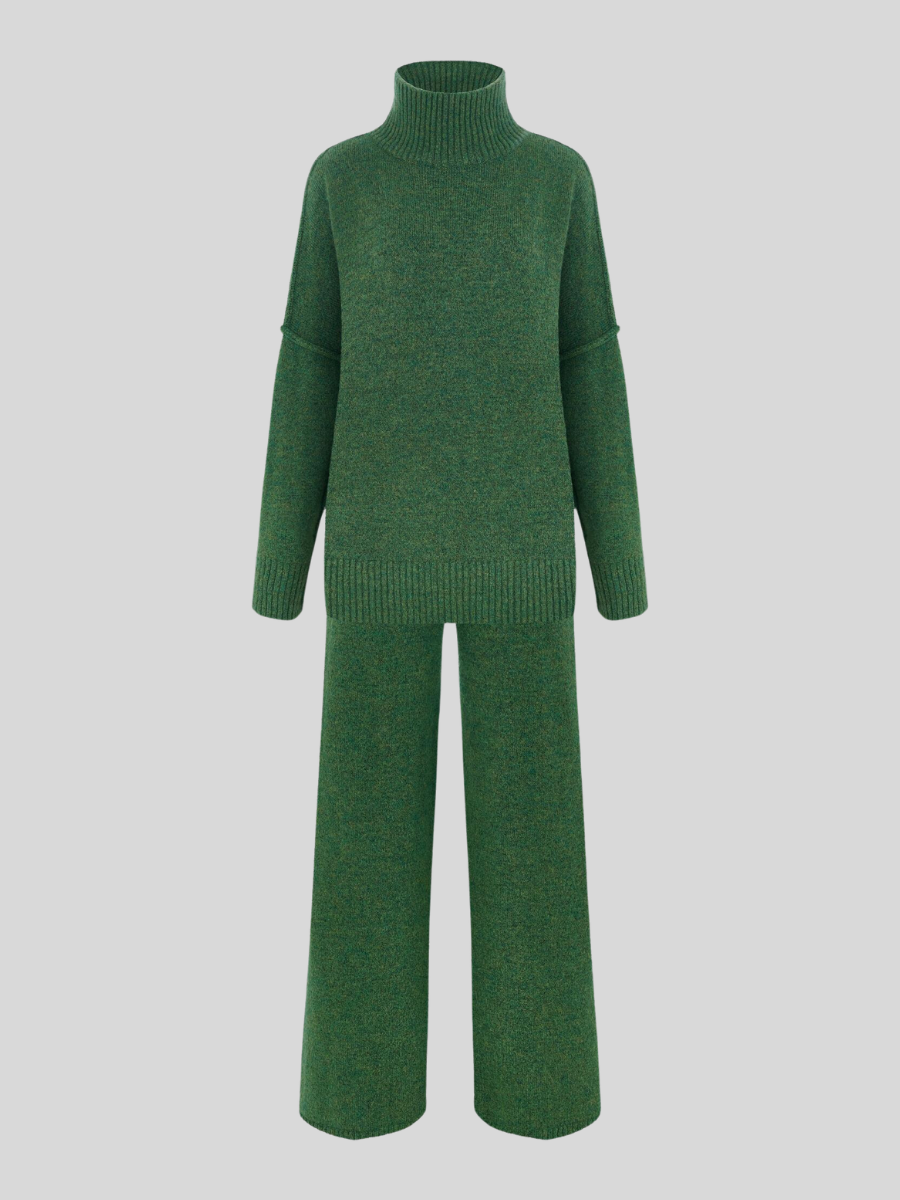 Dorvelli | Women’s Turtleneck Knit Pants Set