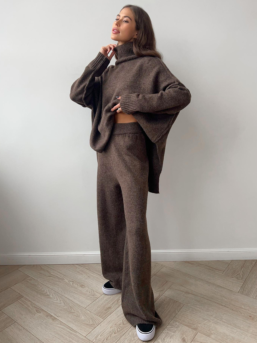 Dorvelli | Women’s Turtleneck Knit Pants Set
