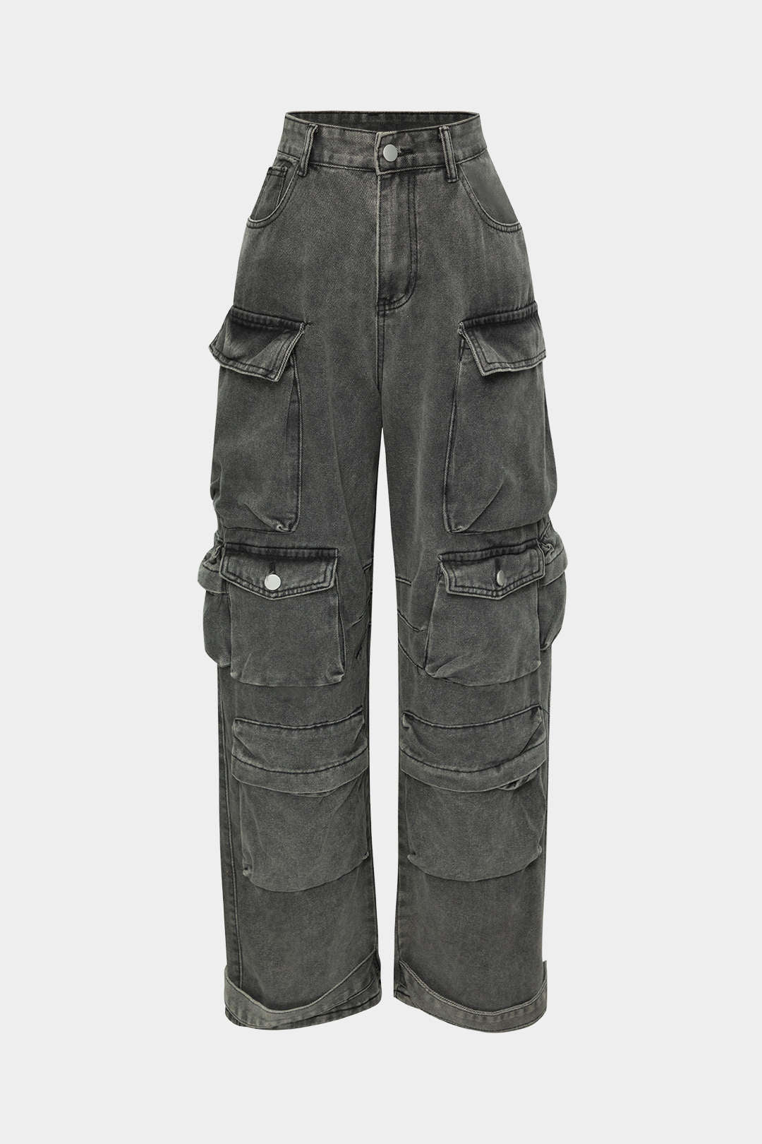 Dorvelli | Women's Wide Leg Denim Cargo Jeans
