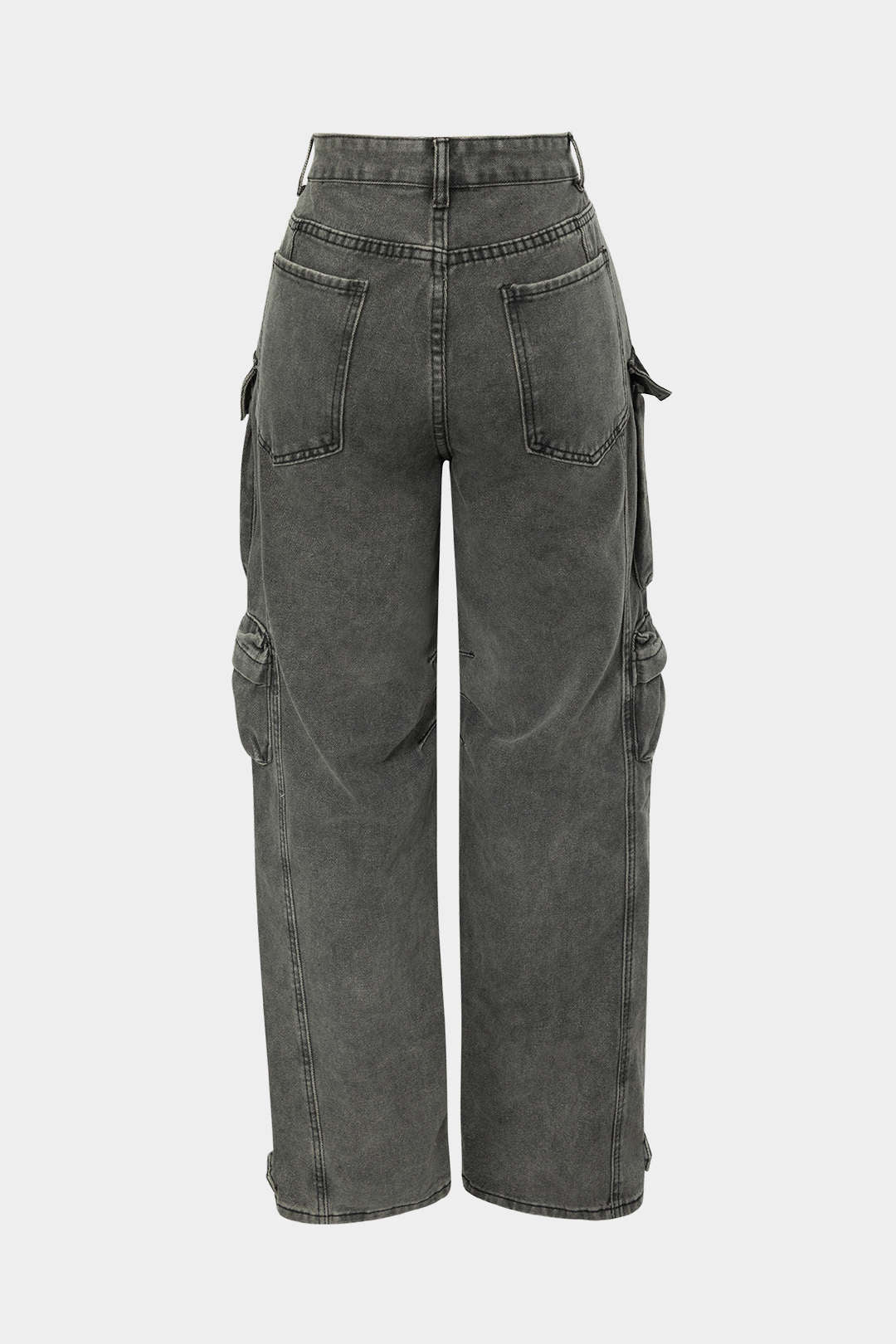 Dorvelli | Women's Wide Leg Denim Cargo Jeans