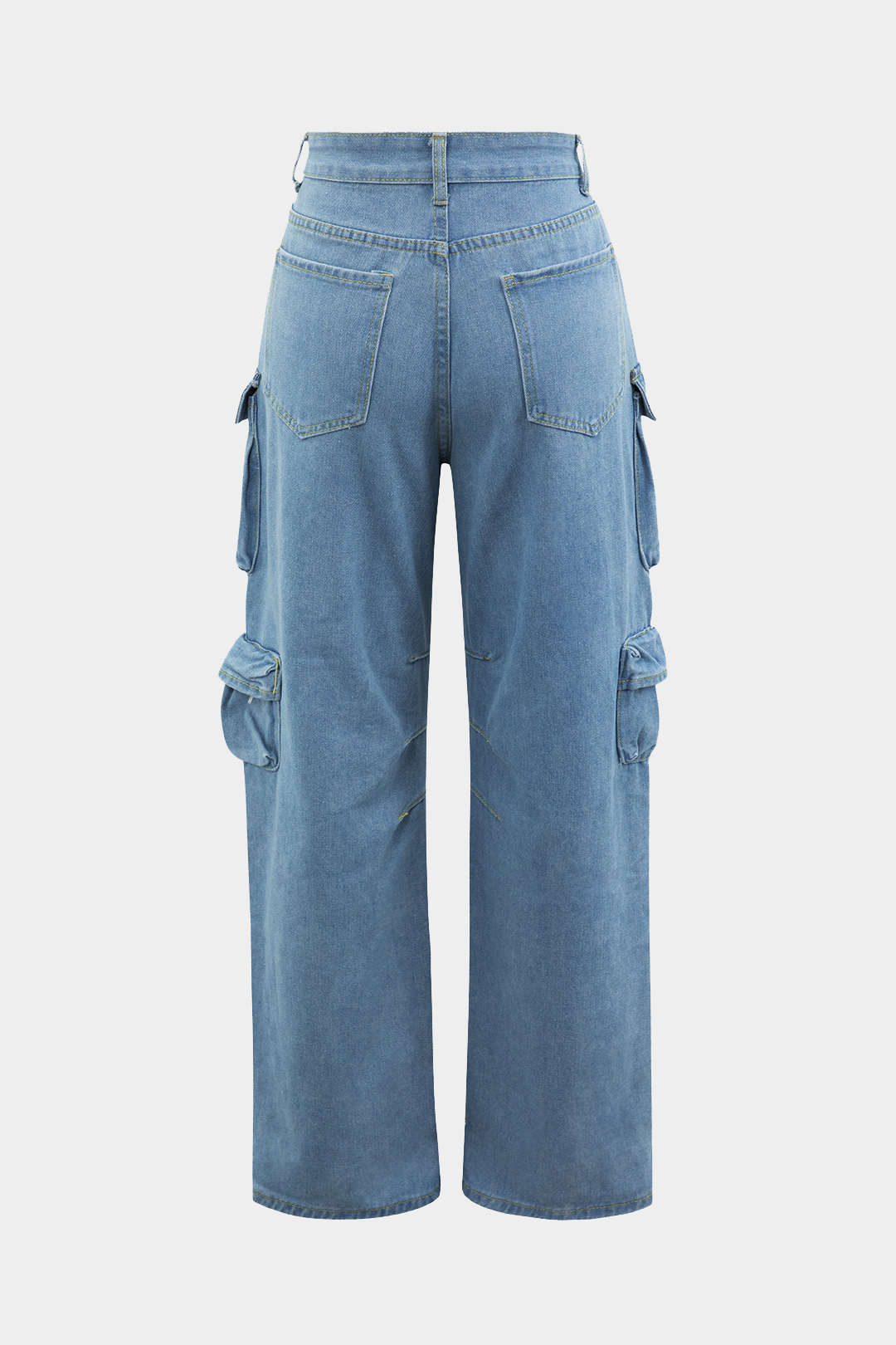 Dorvelli | Women's Wide Leg Denim Cargo Jeans