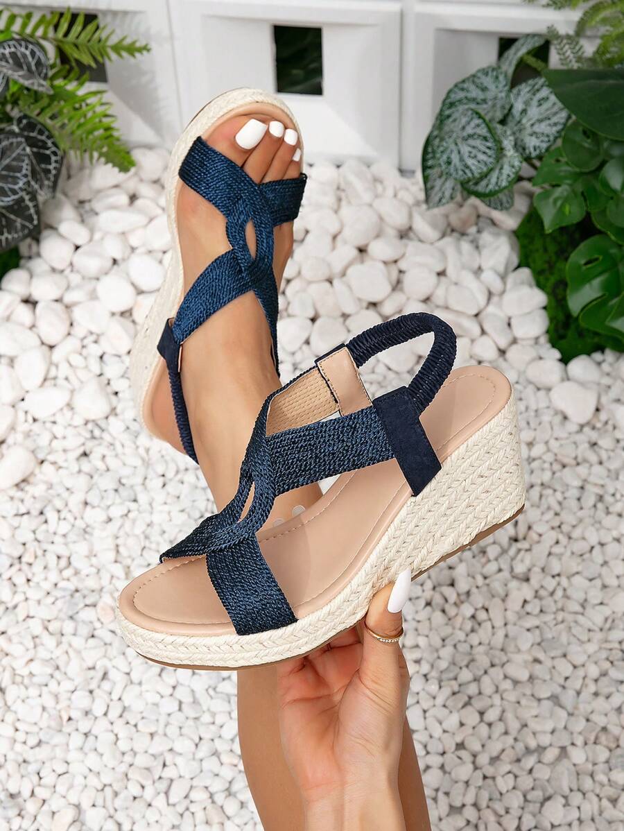 Dorvelli | Women’s Wedge Sandals – Platform Criss-Cross Open-Toe