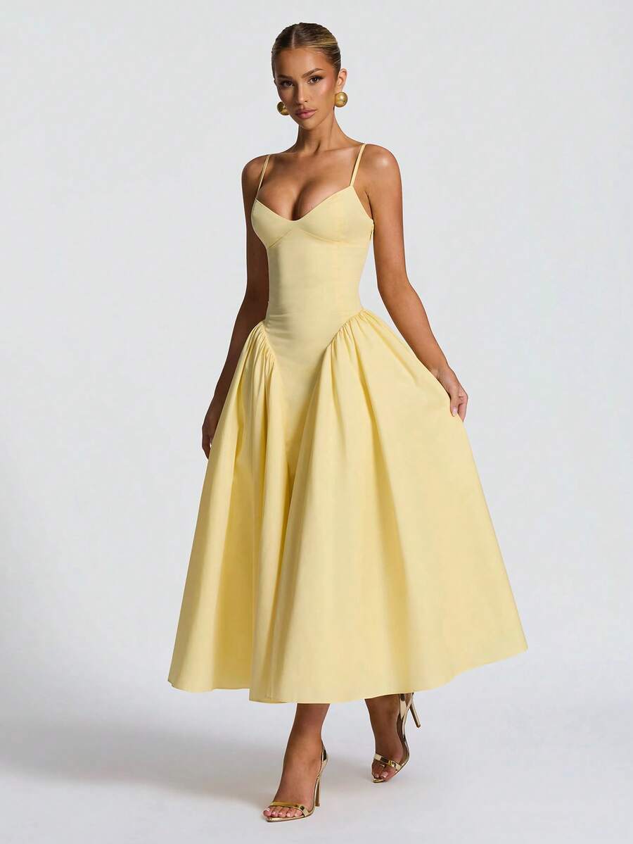 Dorvelli | Women’s Wedding Guest Midi Dress – A-Line