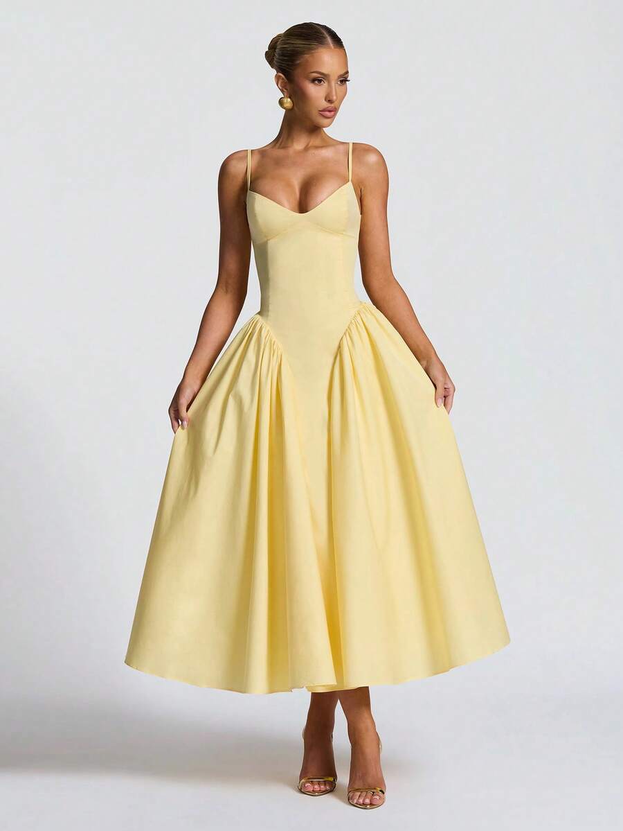 Dorvelli | Women’s Wedding Guest Midi Dress – A-Line
