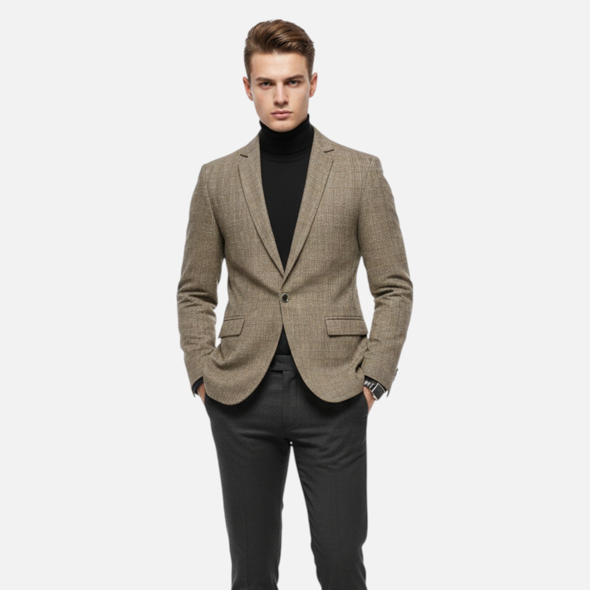 Dorvelli | Men’s Lightweight Business Blazer – Geometric Elegance