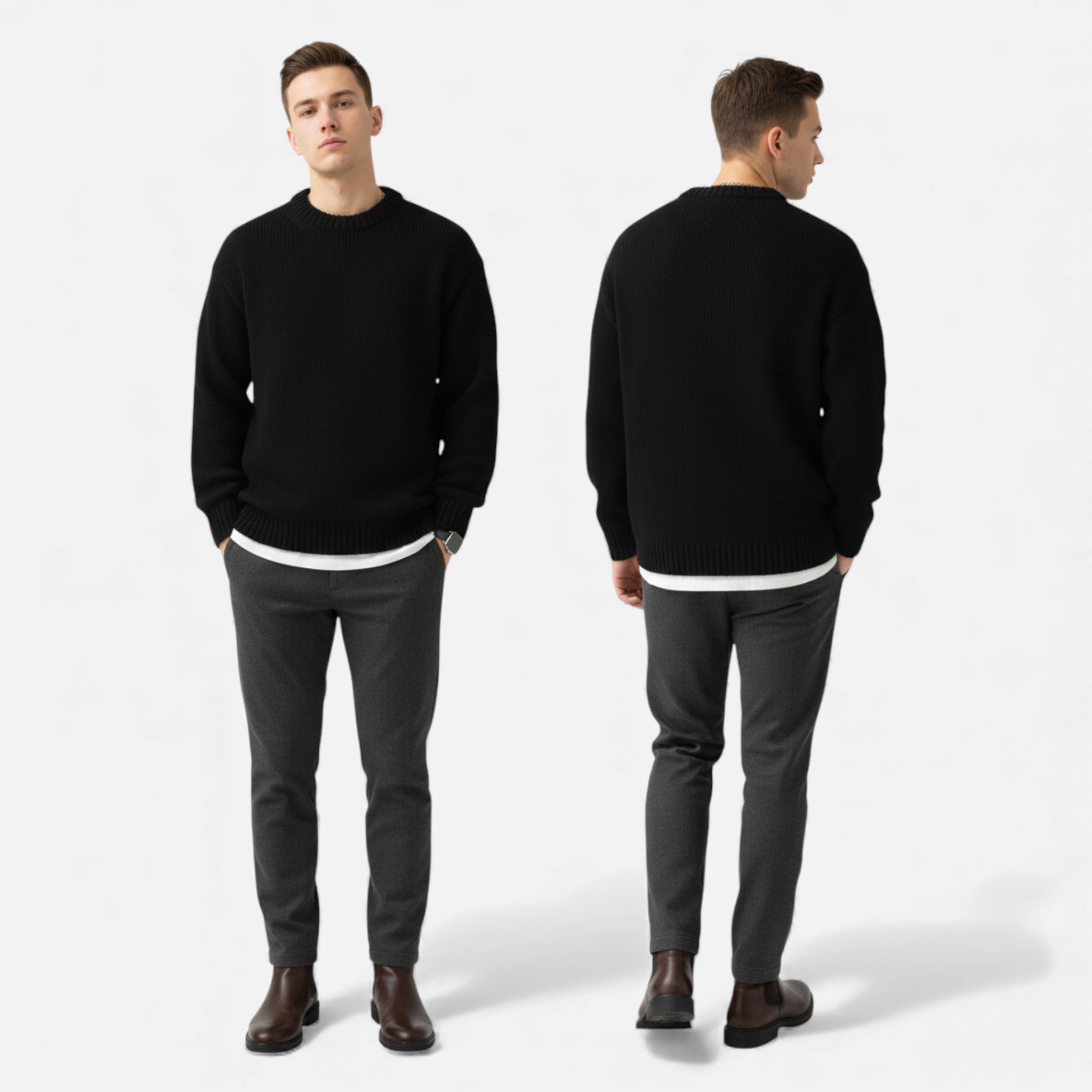 Dorvelli | Men’s Sweater – Crew-Neck Winter Essential