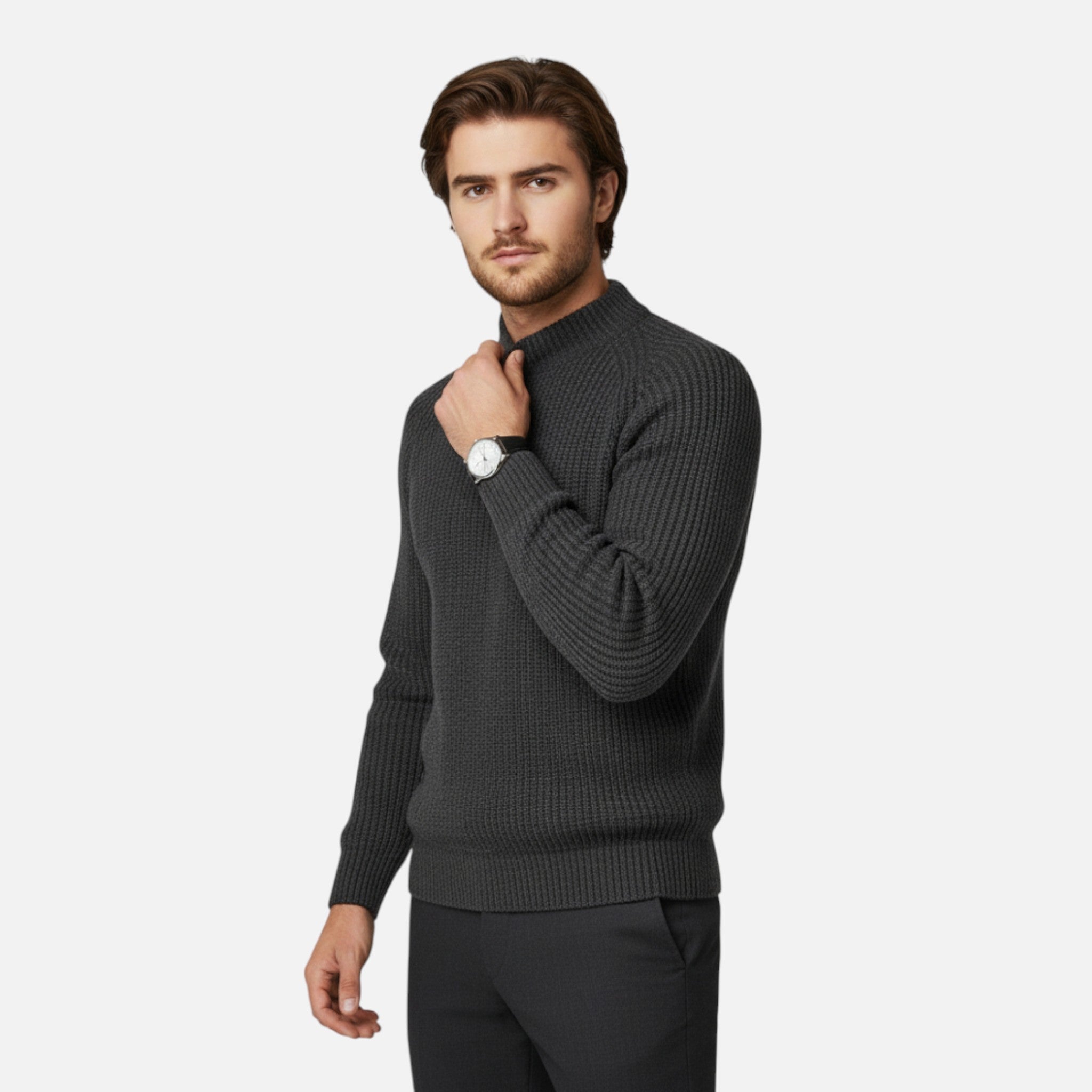 Dorvelli | Men’s Slim-Fit Sweater – Ribbed Knit Elegance