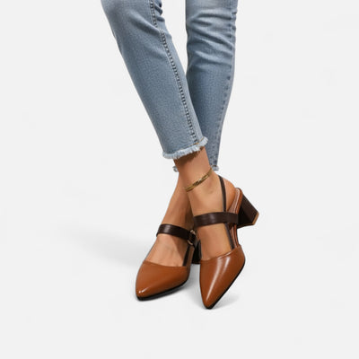 Dorvelli | Women’s Heels – Genuine Leather Chunky Sandals