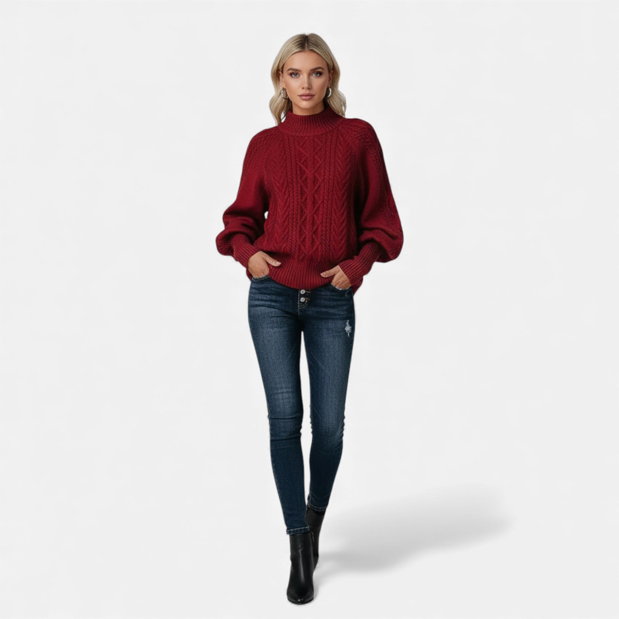 Dorvelli | Women’s Sweater – Elegant High-Neck Knit