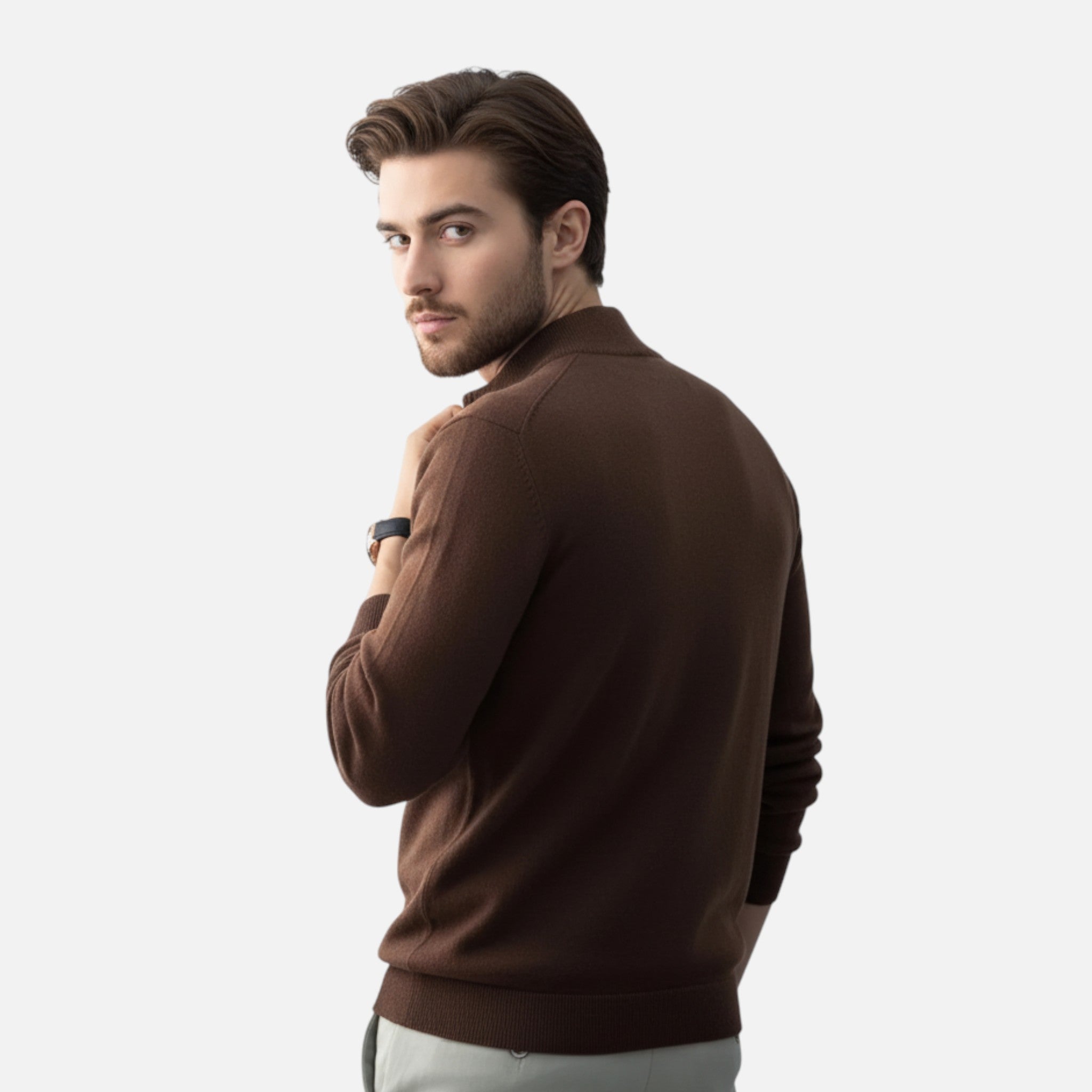 Dorvelli | Men’s Full-Zip Sweater – Heritage Wool Blend