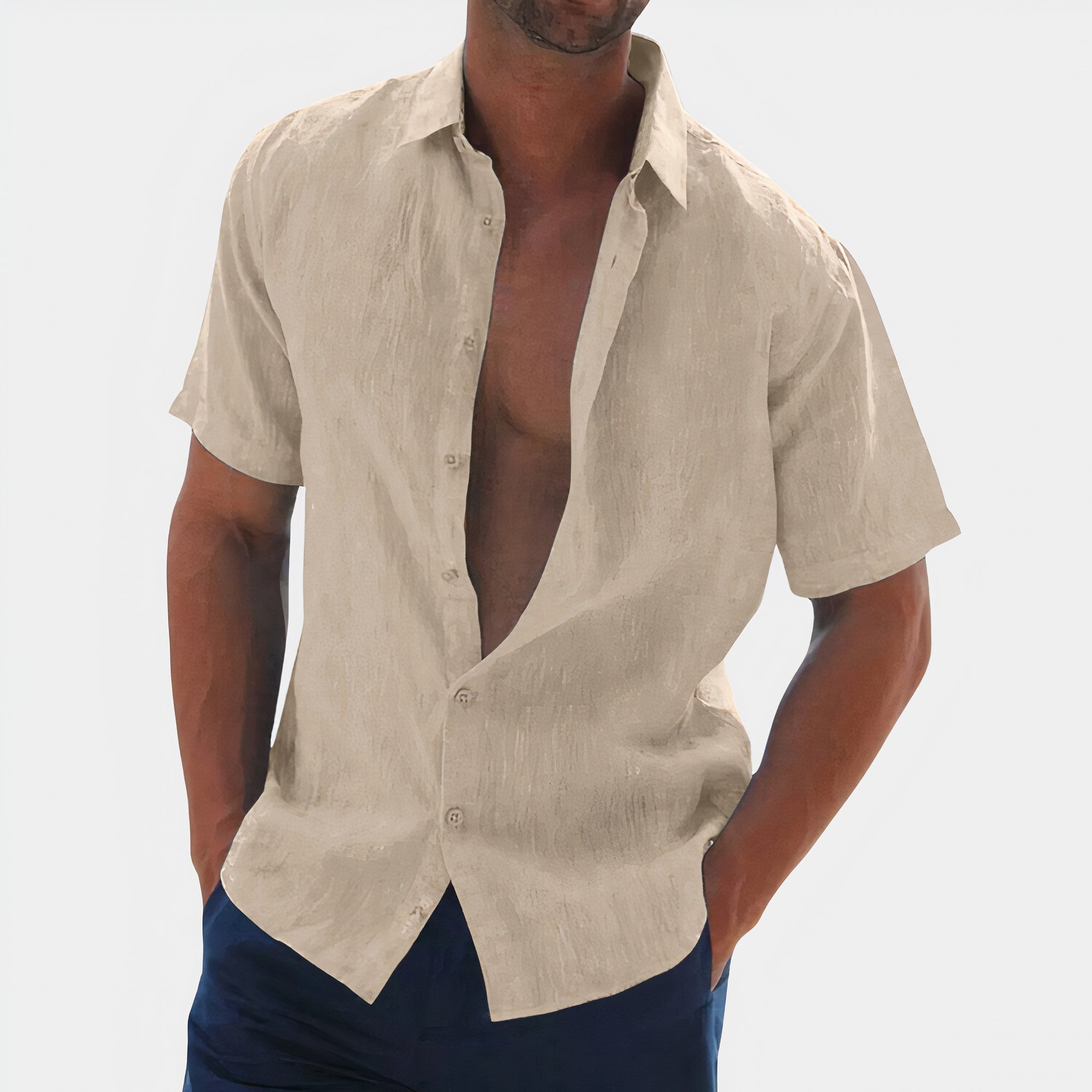 Dorvelli | Men's Shirt – Casual Linen Button Down