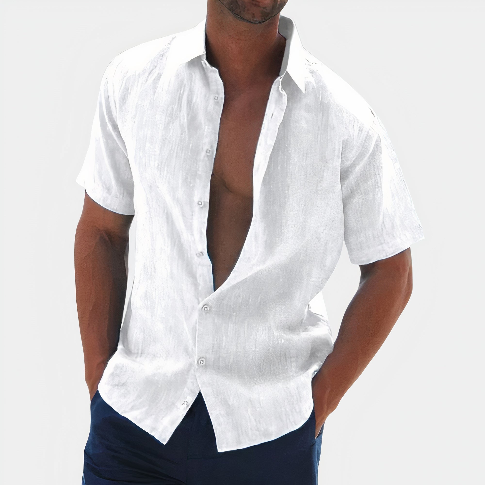 Dorvelli | Men's Shirt – Casual Linen Button Down